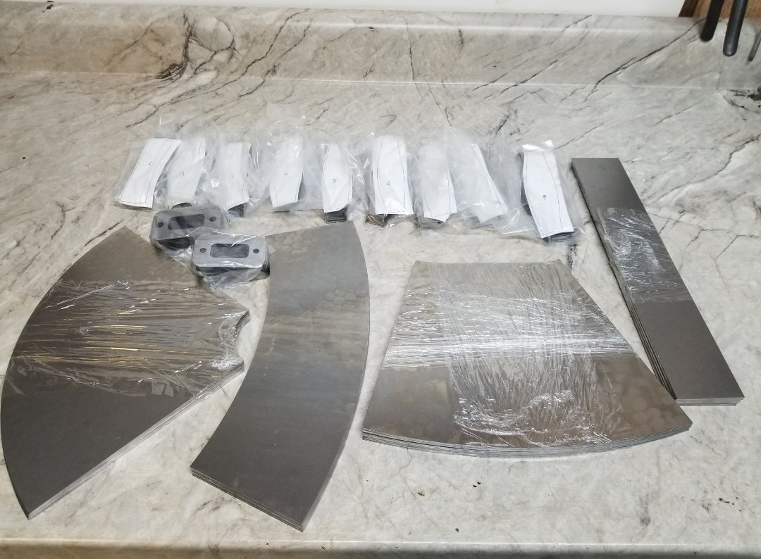 Big saw pipe pieces flat DIY